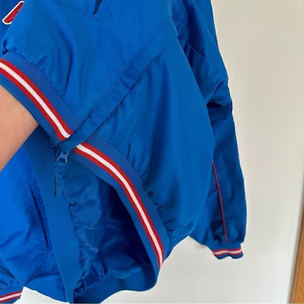 G-III NBA Men’s Detroit Pistons Blue Nylon Red Chalk Line 90s Windbreaker
